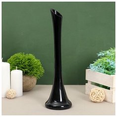 Ваза "Пять вечеров" чёрная глянцевая, фристайл d-2.5см 30х9см, 0.15л 1169884 Evis