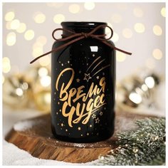 Ваза «Время чудес» черная, 16 х 9 х 9 см 5018936 Сима ленд