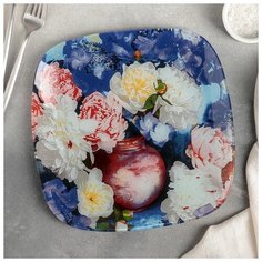 Тарелка обеденная "Пионы" 25x1,8 см 4191144 Доляна