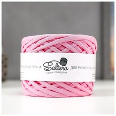 Пряжа трикотажная широкая "Saltera" 100м/300гр, ширина 7-9 мм (08 розовый) 5377184