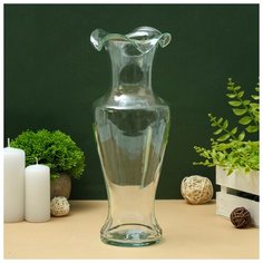 Ваза "Античность" прозрачная (без декора) 12х32 см, диаметр отверстия 6 см. 1346307 Сима ленд