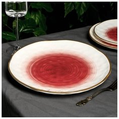 Тарелка "Любовь", розовая, 27,5 см 4607501 Дорого внимание