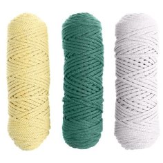 Шнур для вязания 3мм 100% хлопок, 50м/85гр, набор 3шт (Комплект 10) 3676587 Osttex