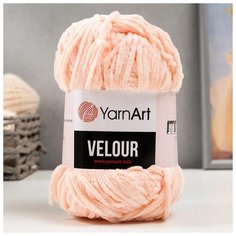 Пряжа "Velour" 100% микрополиэстер 170м/100г (869 св. персик) 5498080 Yarn Art