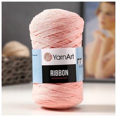 Пряжа "Ribbon" 40% полиэстер, 60% хлопок 125м/250гр (767 бегония) 4444402 Yarn Art