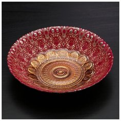 Тарелка "Мирах" 22 см, цвет красный с золотом 4717947 Сима ленд