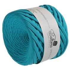 Пряжа трикотажная широкая "Saltera" 100м/300гр, ширина 7-9 мм (64 лазурь) 4534559