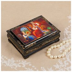 Шкатулка «Аленький цветочек», 8×10 см, лаковая миниатюра 2407420 Сима ленд