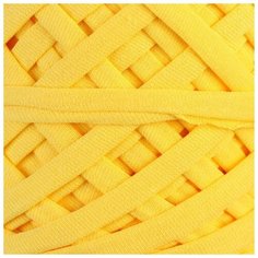 Пряжа трикотажная широкая "Saltera" 100м/300гр, ширина 7-9 мм (05.желтый) 4973544