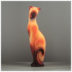 Копилка "Кошка Багира", сиам флок желтая 825272 Керамика ручной работы