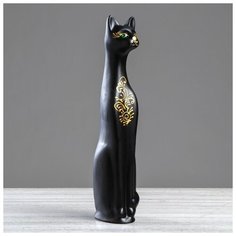 Копилка "Кот", акрил, чёрная, 48 см 1066592 Керамика ручной работы