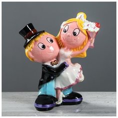 Копилка "Коты Жених и невеста", глянец, 30 см 1235138 Керамика ручной работы