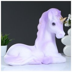 Копилка "Единорог" 21х40х34см сиреневый 3808114 Хорошие сувениры