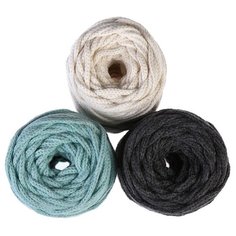 Шнур для вязания 3мм 100% хлопок, 50м/85гр, набор 3шт (Комплект 2) 3676579 Osttex