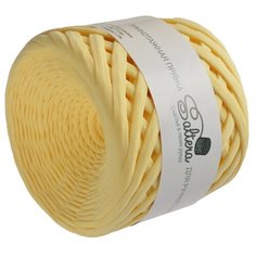 Пряжа трикотажная широкая "Saltera" 100м/300гр, ширина 7-9 мм (13 дыня) 4534581