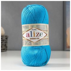 Пряжа "Bamboo Fine" 100% бамбук, 440м/100гр (484 бирюза) 5505515 Alize