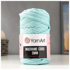 Пряжа "Macrame Cord" 60% хлопок, 40% вискоза/полиэстер 3 мм 85м/250гр (775 айсберг) 5504918 Yarn Art