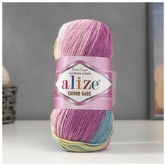 Пряжа "Cotton Gold Batik" 55% хлопок, 45% акрил, 330м/100гр (6794) 5505435 Alize