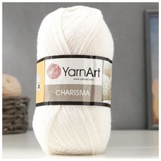 Пряжа "Charisma" 80% шерсть, 20% акрил 200м/100гр (501 белый) 5504847 Yarn Art