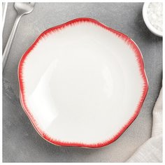 Тарелка пирожковая "Медуза" 17,5х2,5 см, цвет красный 4468315 Сима ленд