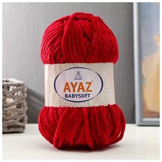 Пряжа "Baby Soft" 100% полиэстер 100м/100гр (1999 бордо) 6252653 Ayaz