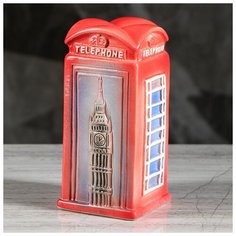 Копилка "Телефонная будка", 17 см 4188790 Керамика ручной работы