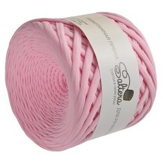 Пряжа трикотажная широкая "Saltera" 100м/300гр, ширина 7-9 мм (22 сакура) 4534585