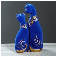 Копилка "Скиф", флок, синяя, 28 см 1438356 Керамика ручной работы