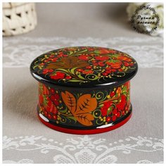 Коробка «Ягодка», средняя,12×7 см, хохлома 144115 Сима ленд