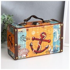 Шкатулка дерево "Якорь и карта" 10,5х15х24 см 5184430 Сима ленд