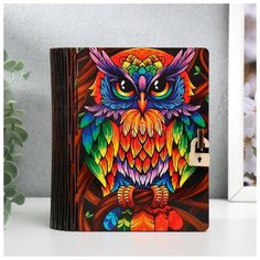 Шкатулка-книга "Разноцветная птица" 14х10 см 5865424 Сима ленд