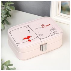 Шкатулка кожзам для украшений "Медвежонок" 5х15х10 см 5196844 Сима ленд