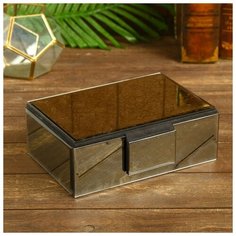 Шкатулка "Наваль" стекло 23,5х16х7,5 см 4519531 Сима ленд