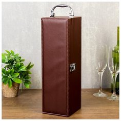Шкатулка дерево под бутылку "Джентльмен" кофейный 35,5х12х11 см 3823599 Сима ленд
