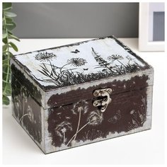 Шкатулка дерево кожзам "Одуванчики" 9х12х16 см 4825543 Сима ленд