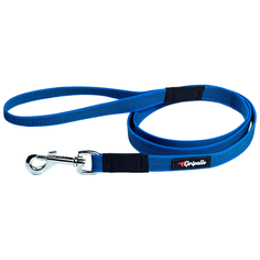 Поводок для собак Gripalle прорезиненный, стальная фурнитура синий 3 м 18 мм