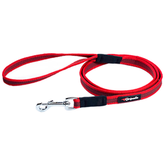 Поводок для собак Gripalle прорезиненный, стальная фурнитура красный 3 м 18 мм