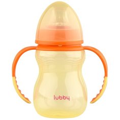 Lubby арт.7317/12 Поильник-непроливайка с мягк. нос., от 6 мес, 250 мл, PP, сил.