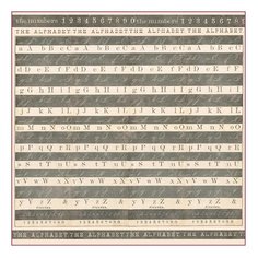Салфетка рисовая с контуром Алфавит 50 х 50 см * 1 лист Stamperia