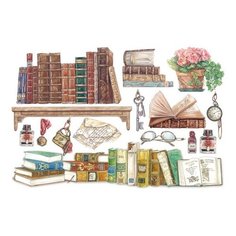 Бумага рисовая Книжный шкаф 48 х 33 см Stamperia