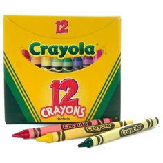 12 разноцветных восковых мелков Crayola