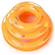 Интерактивная игрушка -трек для животных "Чистый котик", 25 см, оранжевый