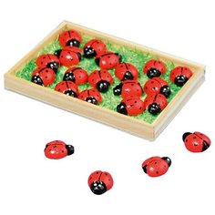 Набор декоративных элементов Божья коровка в коробке Rayher 1,5 см 18 шт полирезина 8831900