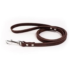 Поводок кожаный GRIPALLE Бэст , натуральная кожа, стальная фурнитура, размер: ширина 16 мм, длина 135 см, цвет коричневый,