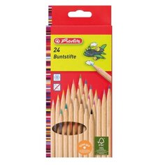 Карандаши цветные,арт.8660524, 24шт, некрашенн.корпус Herlitz
