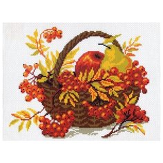 Корзина с рябиной Рисунок на канве 28/37 28х37 (20х31) Матренин Посад 413