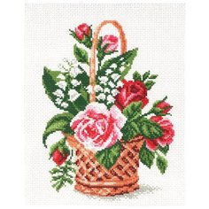 Корзина с цветами Рисунок на канве 28/37 28х37 (17х23) Матренин Посад 0805-1