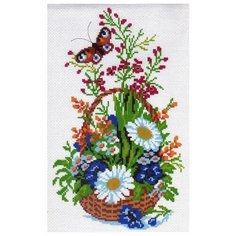 Корзина с ромашками Рисунок на канве 28/37 28х37 (18х30) Матренин Посад 416