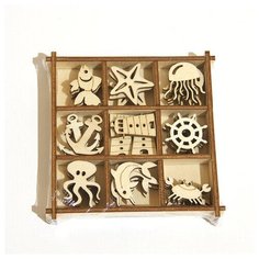 Набор украшений в коробке/10,5х10,5 /Морской Орландо