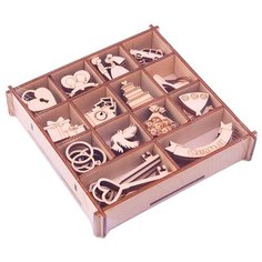 Набор украшений в коробке/13,5х13,5 /Свадебный №1 Орландо